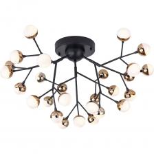 Люстра Freya Lucia FR5149PL-27GB. Кол-во ламп: 27. Цоколь ламп: G4. Мощность лампочки: 3W. Основной цвет арматуры: Черный. Материал арматуры: Металл. Подходит для кухни, гостинной и спальни.