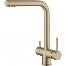 Смеситель для кухни под фильтр питьевой воды Fmark представляет собой современное решение для кухни. Он выполнен в стильном цвете и изготовлен из нержавеющей стали, что обеспечивает долговечность и устойчивость к коррозии. Смеситель оснащен однорычажной системой управления с боковым расположением рычага, что упрощает регулировку температуры и напора воды. Особенностью модели является наличие переключателя на фильтр, позволяющего легко переключаться между обычной водопроводной водой и фильтрованной. Поворотный излив обеспечивает удобство использования, а встроенный аэратор способствует экономии воды. Керамический картридж гарантирует надежность и долговечность работы смесителя. 