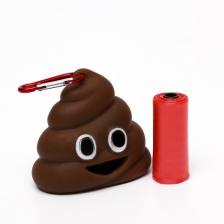 Контейнер под пакеты для уборки за собаками, 9x5x8 см, коричневый