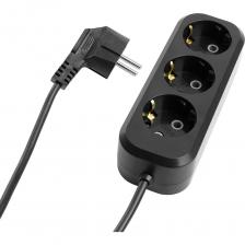 Удлинители STEKKER HM01-31-03, серия Home, цвет черный, длина провода 3 м, количество розеток 3 шт., с заземлением, сечение кабеля 0.75 мм2, количество жил - 2 жилы, тип кабеля ПВС, максимальный ток 10А, напряжение 250В, максимальная нагрузка 2200Вт, тип вилки - литая прямая. Диапазон рабочих температур +1..+35°C, степень защиты IP20, класс защиты от поражения эл. током 1, размеры изделия 20012030. Гарантия 1 год. Следует отметить ценовое преимущество удлинителей Stekker среди конкурентов.