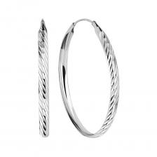 Серебряные серьги с алмазной гранью