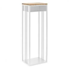 Дровница Greenween Soho, с полкой, столешница дерево, 40х30x120 см, белая (GW-DR-SOHO-W)