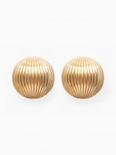 Серьги металл «Шар» тренд, цвет золото