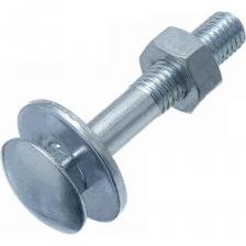 Оцинкованный болт Болт Стройметиз М8х40 DIN 603 с гайкой DIN 934 и шайбой DIN 9021, цинк уп. 4 шт. 3180141