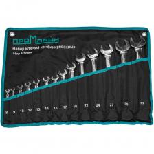 Набор ключей гаечных комбинированных 8-32мм, 14 предметов Промлайн применяется в строительстве, при проведении ремонтных работ дома и в автосервисах. Представленный набор включает в себя 14 комбинированных ключей размером от 8 до 32 мм. Входящие в набор ключи можно применять при работе с любым видом шестигранных крепежей.