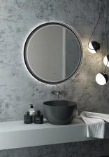 Зеркало круглое Art&Max Napoli 80 черное