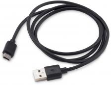 Сетевое зарядное устройство Кабель Buro BU-USB-AC-1M-3A USB (m)-USB Type-C (m) 1м черный