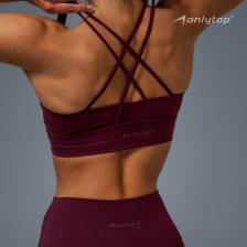 Топ спортивный ONLYTOP Sculpt, размер L, сливовый
