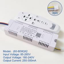 85-265 в, управление от приложения, флэш-драйвер 2,4G, умный флэш-трансформатор (20-60-80 Вт) X2 для люстры с регулируемой яркостью и сменой цвета