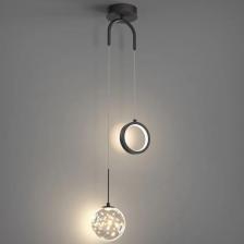 Подвесной светодиодный светильник с золотым кольцом