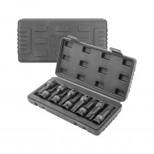 Набор головок-бит ударных TORX 10 шт, T30, T40, T45, T50, T55, T60, T70, T80, T90, T100, 1/2'', в кейсе f-41013mpb Forsage 54599 подходит для использования с ударным гайковертом. Головки изготовлены из хром молибденовой стали (CR-Mo) - выдерживают высокие нагрузки. Идеально подходят для работы с грузовыми автомобилями, в строительной сфере, для ремонта сельскохозяйственной техники и работы на СТО. Для удобства хранения и транспортировки головки поставляются в прочном пластиковом кейсе.