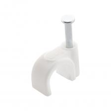 Клипса кабельная Smartbuy 6 мм круглая, белая 50 шт. SBE-rcc-6