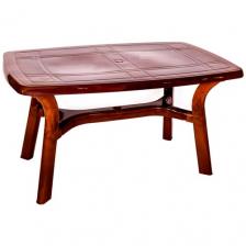 Стол обеденный садовый Стандарт Пластик прямоугольный, ДхШ: 140х85 см, мербау