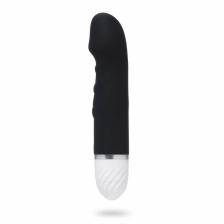 Вибратор со стимуляцией точки G, 17x3.5 см, чёрный