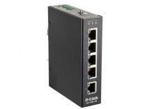 Неуправляемые коммутаторы D-Link , L2 Unmanaged Industrial Switch with 5 10/100Base-TX ports.1K Mac address, 802.3x Flow Control, Stand-alone, Auto MDI/MDI-X for each port, Green technology, Metal case, [DIS-100E-5W/A1A]