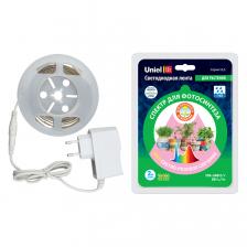 ULS-P71-2835-42LED/m-IP65-2M-SPLE RRP18C00 Комплект светодиодной ленты 2м. Спектр для фотосинтеза. Адаптер 18Вт. Блистер. TM Uniel