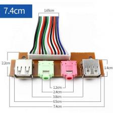 1 шт., 7,8 см, 65 см, компьютерные кабели и разъемы для ПК, корпус, передняя панель USB/аудио, передняя вилка USB 2,0, удлинитель микрофона, кабели для наушников