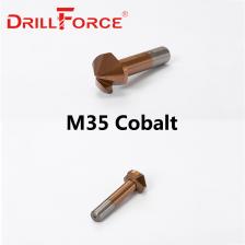 Drillforce Зенкер сверла 6,3-40 мм 3 канавки 90 градусов
