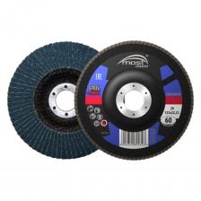 Круг лепестковый MOST 125x22 P120 Zircon 29E Производительность, универсальность и экономичность три основных фактора, определяющие востребованность абразивных материалов на сегодняшнем рынке материалов для шлифования. Воплощением идеального соотношения всех этих показателей в одном продукте являются абразивные материалы MOST. Эта продукция быстро приобрела популярность на промышленных предприятиях и у индивидуальных пользователей благодаря доступной цене, превосходному качеству и большому ассортименту предлагаемых модификаций.   предназначение: черная сталь, нержавеющая сталь лепестковые диски с циркониевым зерном универсален для обработки сварочных швов и поверхности после сварки макс. рабочая скорость 80м/c.
