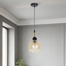 Светильник подвесной Brilliant light XA3256-1 Е27, черный, янтарный