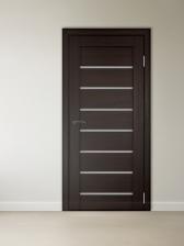 Дверь межкомнатная комплект 3D U1, со стеклом мателюкс, с комплектом фурнитуры, 800x2000 мм, цвет венге