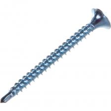 Оцинкованный саморез-сверло по металлу для ГКЛ Саморез по металлу для ГКЛ Метизный двор 3,5x41 потайной, оцинкованный, сверло, 500 шт. 4607159062901
