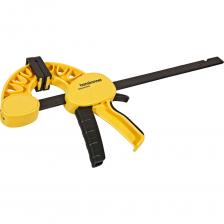 Сила сжатия превышает стандартную в 3 раза и позволяет надёжно закрепить объекты работыResilienceTPU — эластичные резиновые накладки на губки струбцины обеспечивают плотную фиксацию деталиСтальная направляющая закалённая до 57-60HRC устойчиво держит прижимное усилиеПластик, комбинированный с нейлоном и стекловолокном, для достижения легкого веса, хорошей ударной вязкости и долговечностиДвухкомпонентная рукоятка SolidGrip покрытая TPR материалом удобна для захвата и обладает повышенной стойкостью к внешнему воздействию