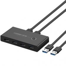 USB-хаб UGREEN для 2 компьютеров 2 to 4x USB 3.0 KVM Switch, US216 30768_