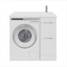 Представляем стильную и функциональную тумбу для ванной комнаты - Ruvann. Эта модель станет идеальным дополнением к любому интерьеру и обеспечит комфорт и порядок в ванной комнате. Прочный материал: Тумба изготовлена из высококачественных материалов, которые обеспечивают долгий срок службы и устойчивость к воздействию влаги. Универсальность: Тумба Ruvann прекрасно подойдет для хранения различных предметов в ванной комнате - от косметики до полотенец. Эргономичный дизайн: Тумба имеет удобные ящики для хранения с плавным закрыванием благодаря доводчикам. Современный стиль: Дизайн тумбы выполнен в современном стиле, что позволяет ей гармонично сочетаться с любой ванной комнатой. Простая установка: Тумба легко устанавливается на полу и дополнительно крепится к стене благодаря специальным креплениям, входящим в комплект поставки. Раковина входит в комплект. Тумба для ванной комнаты Ruvann - это не только стильный и функциональный элемент интерьера, но и надежное решение для хранения вещей в ванной.