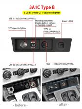 Автомобильное зарядное устройство LOYEUANR для VW passat B6 B7 CC R36, прикуриватель, быстрая зарядка через USB, адаптер питания типа C