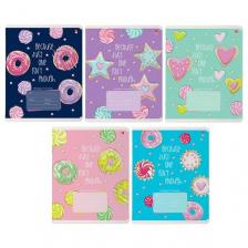 Тетрадь школьная 12 листов Альт, А5 (165 х 203 мм), "сладкое настроение" 12 л, косая линейка, Арт. 7-12-1141/3, 10шт.