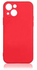 Силиконовый чехол с микрофиброй DF для iPhone 13 mini Красный