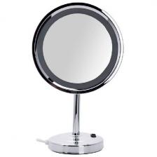 Косметическое зеркало Aquanet 2209D (21.5 см, с LED-подсветкой) хром