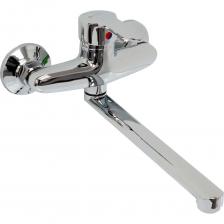 Смеситель для раковины/кухни настенный одноручный Juguni длинный излив 25 см карт. 35 мм 0411.004