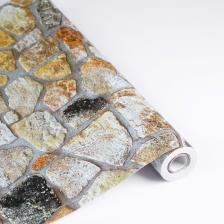 Плёнка самоклеящаяся TAKE IT EASY «Камень разноцветный», рулон, 0.45x10 м, цвет коричневый/серый