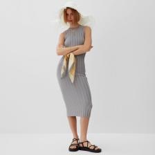 Платье вязаное женское MINAKU: Knitwear collection, серое, размер, 42