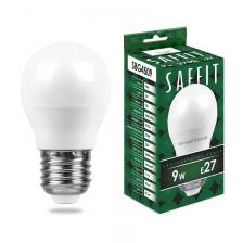 Лампа светодиодная, 9W 230V E27 2700K G45, SBG4509, цена за 1 шт.