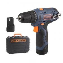 Дрель аккумуляторная Max-Pro 85026, 12 В; 0-350/0-1300 об/мин; 10 мм; 26 Нм; 2 батареи (Li-Ion) х1,3 Ач
