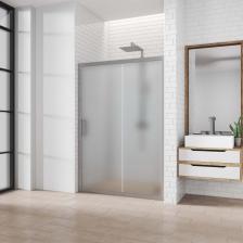 Дверь в душевую нишу двухсегментная серии GWMPKB019D2 производства фабрики GuteWetter.x000D Дверь в душевую нишу GWMPKB019D2 очень качественное и экономичное решение для любой ванны. Регулируемый профиль обеспечивает быстрый монтаж и хорошую герметичность.x000D Внимание! Душевая дверь в бесцветном и матовом стекле является универсальной, возможен левый и правый монтаж.x000D x000D Характеристикиx000D - Длина, см — 160x000D - Высота, см — 200x000D - Цвет профиля и фурнитуры — хром матовыйx000D - Цвет стекла — матовыйx000D - Толщина стекла подвижного сегмента, мм — 6x000D - Толщина стекла неподвижного сегмента, мм — 6x000D - Конструкция дверей — раздвижнаяx000D - Открывание двери — левое / правоеx000D - Ширина прохода, см — 72x000D - Регулировка профиля, мм — +-20x000D - Монтаж ограждения — напольный / на поддонx000D - Поддон в комплекте — нет