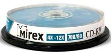 Диск CD-RW Mirex 700Mb 12x Cake Box (10 шт.) (203384)
