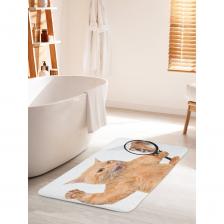 Коврик для ванной противоскользящий на пол 60х100 см станет ярким акцентом для создания домашнего уюта в интерьере вашей ванной комнаты. Большой половик для ванной, душевой и туалета выполнен из мягкого и приятного материала велсофт (100% полиэстер) с тонкой прослойкой из поролона. Велсофт- мягкий ворс, который обеспечивает комфортное прикосновение при хождении босиком. Основание изделия изготовлено из нетканого материала с антискользящим покрытием, что предотвращает его скольжение по плитке и кафелю. Края прямоугольного коврика надежно обработаны, не распушатся (не деформируются) во время эксплуатации. Быстро высыхает и не теряет своих свойств при длительном контакте с влагой. Универсальное изделие подходит для использования в бассейне, сауне, спальне в качестве прикроватного коврика и как коврик для детей. Аксессуар для ванной мгновенно впитывает влагу, быстро сохнет и не линяет. Уход: стирать при температуре 30-40 градусов, выбирая деликатный режим стирки и отжим не более 800 оборотов. НЕ ОТБЕЛИВАТЬ! Декоративная защитная подстилка с фотопринтом подходит для дома и дачи, хороший подарок маме, бабушке, папе, дедушке на День рождения, юбилей и новоселье. В комплект к коврику вы можете подобрать шторку для ванной и корзинку для белья под брендом JoyArty. Яркость рисунка может отличаться от изображения на сайте. Допустимо отклонение в размерах +- 2 см.
