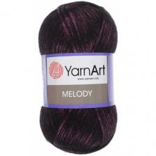 Пряжа YarnArt Melody 100г, 230м (ЯрнАрт Мелоди) Нитки для вязания, 9% шерсть, 21% акрил, 70% полиамид, цвет 889 сливовый, 5шт