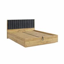 Кровать двуспальная «Адам», с подъёмным механизмом, 1600x2000 мм, цвет дуб крафт золотой/грей алькантара велюр