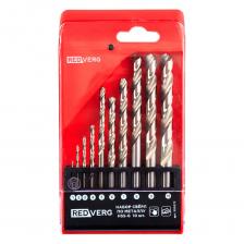 Набор сверл по металлу 10 шт HSS-G, 1-10 мм (500272) REDVERG 6680974