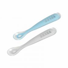 Beaba Набор эргономичных силиконовых ложек 4m+ Blue