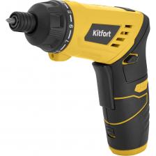 Аккумуляторная отвертка КТ-6492 поможет вам легко и быстро провести мелкие ремонтные работы, собрать мебель или бытовую технику, а также просверлить отверстия благодаря режиму сверления.Отвертка КТ-6492 имеет Г-образную форму и удобно лежит в руке. Форму устройства можно легко изменить на прямую для большего удобства использования. Благодаря подсветке в верхней части устройства удобно работать даже в темных местах. В рукоятке отвертки есть фонарь, который можно включить независимо от включения устройства.Устройство оснащено муфтой для переключения крутящего момента. Крутящий момент — это показатель, определяющий величину вращающего усилия. Набор из 49 бит позволяет использовать отвертку для работы с шурупами и винтами с различными шлицами. Все биты из комплекта длиной 25 мм. Материал бит: хромованадиевая сталь CrV.Отвертка, все биты, удлинитель для бит и блок питания удобно складываются в специальный кейс из комплекта. Кейс имеет небольшие габариты и ручку для переноски, поэтому при необходимости его легко взять с собой.