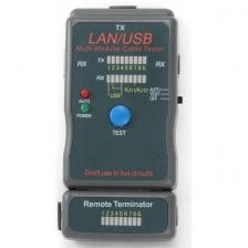 Gembird Тестер LAN Cablexpert , 100/1000 Base-TX, для UTP, STP, RJ-11, USB-кабеля [NCT-2]