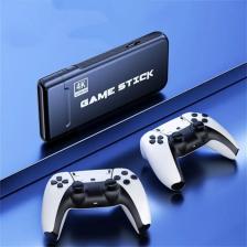 Игровая приставка M8Pro, 8/16/32 бита, 64 ГБ, HDMI, microSD, 2 беспроводных джойстика, чёрная
