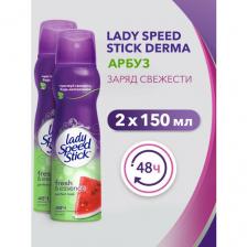Дезодорант женский антиперспирант спрей Lady Speed Stick Fresh & Essence Perfect Look Арбуз, 150 мл (2 шт)