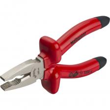 Губцевые диэлектрические инструменты Navigator серии NНT используются для электромонтажных и электротехнических работ под напряжением не более 1000 В, включающих резку стальных, медных и алюминиевых проводов, кабелей, удержания мелких деталей и пр. Индукционная закалка режущих кромок и рабочей поверхности Специальная антикоррозийная обработка защищает сталь от воздействия влаги Эргономичные рукоятки из двухслойной диэлектрической пластизоли обеспечивают надежный хват, предотвращая выскальзывание